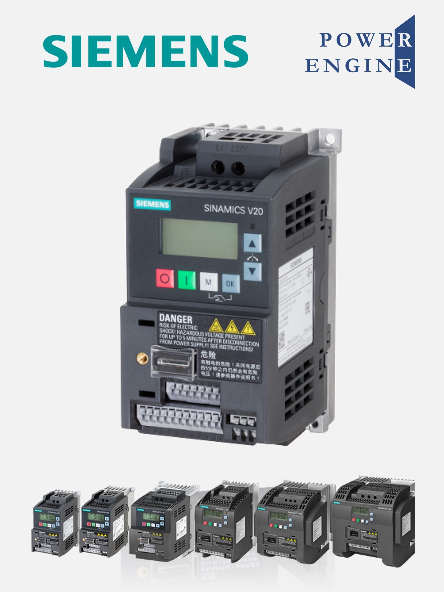 VDF SINAMICS V20 1Φ 200/240VAC SIEMENS