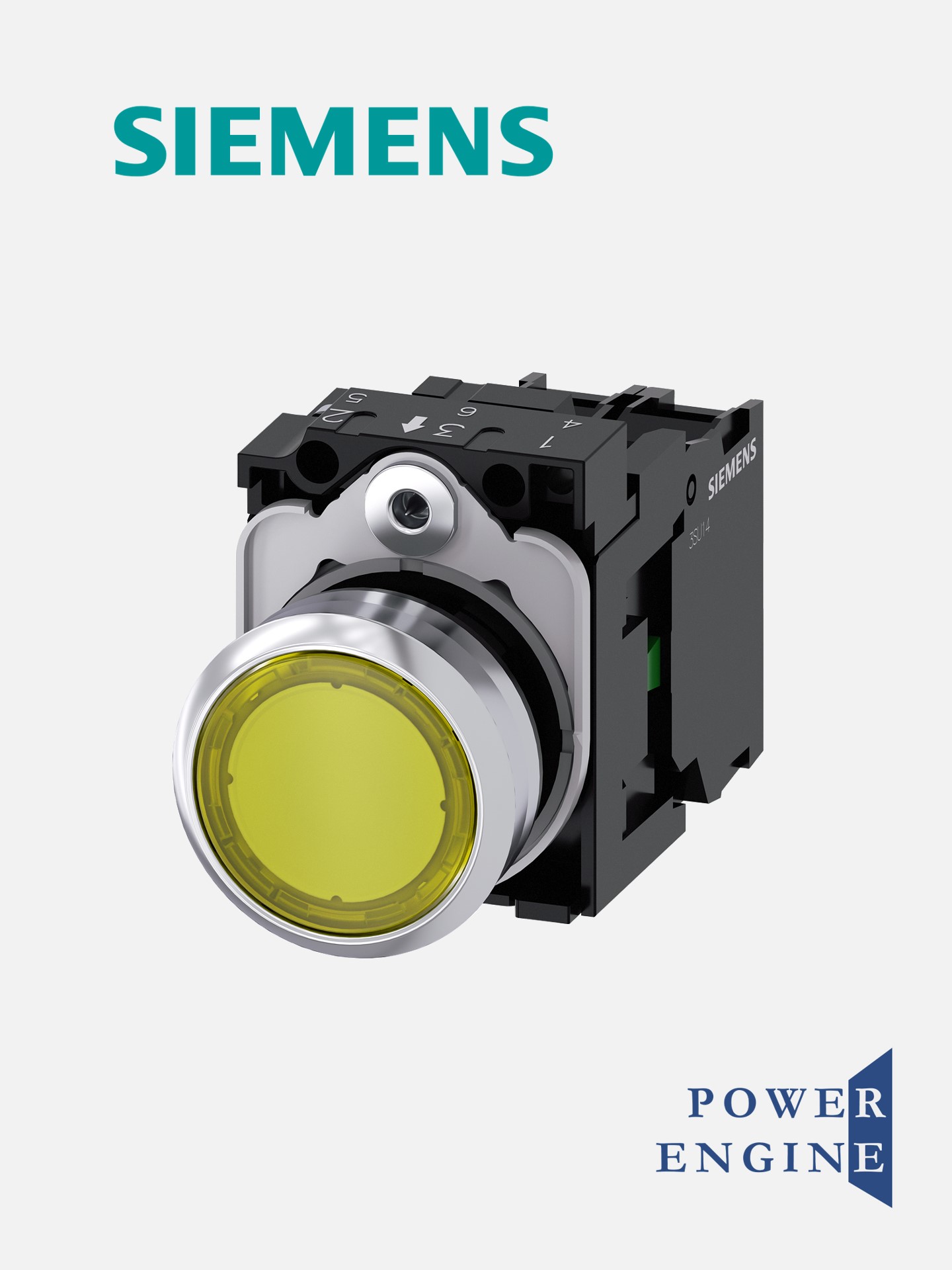 PULSADOR LUMINOSO AMARILLO 230 VAC 1 NA SIEMENS