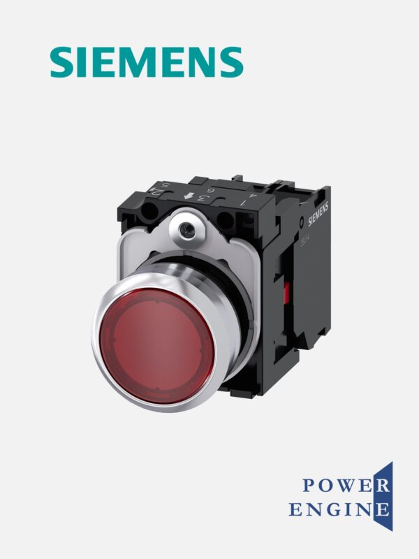 PULSADOR LUMINOSO ROJO 230 VAC 1 NC SIEMENS