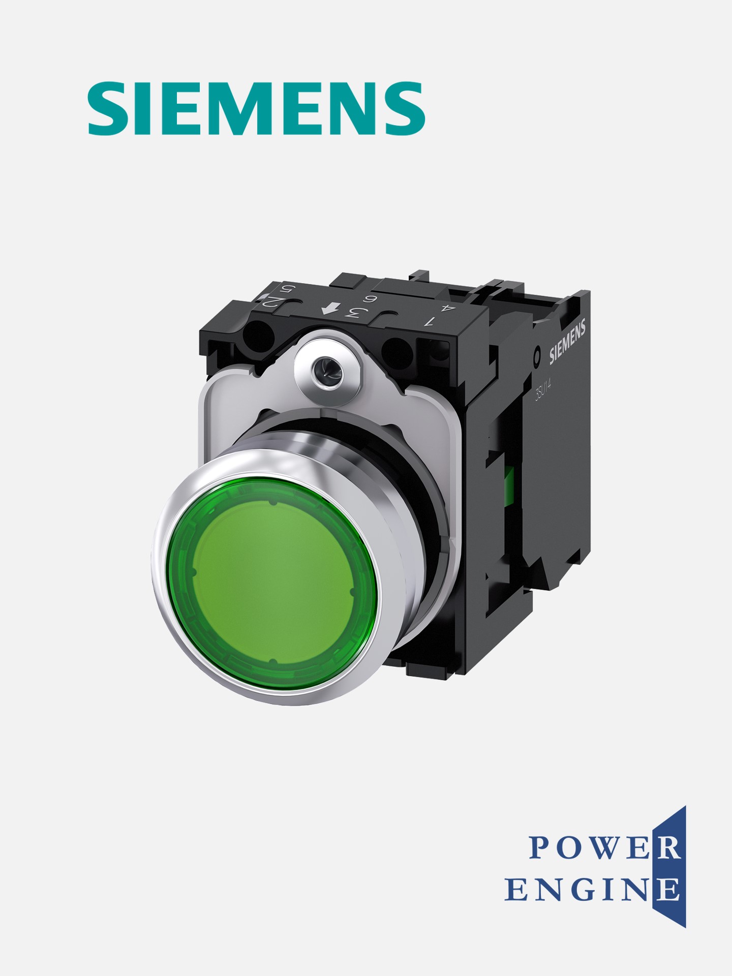 PULSADOR LUMINOSO VERDE 230 VAC 1 NA SIEMENS