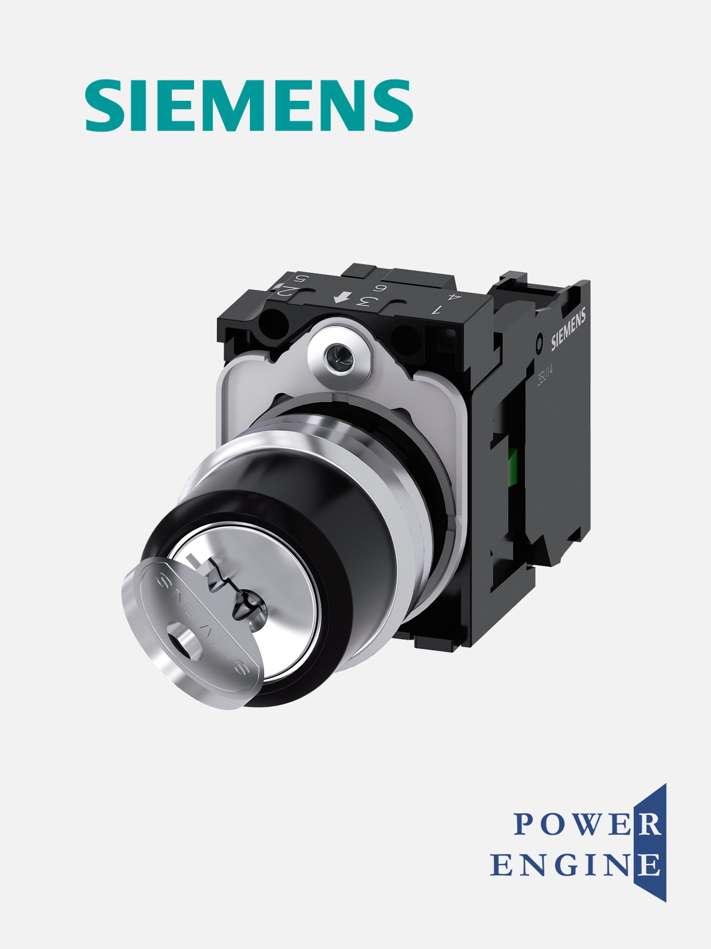 SELECTOR DE POSICION 0 - I (1 NA) CON LLAVE DE SEGURIDAD SIEMENS